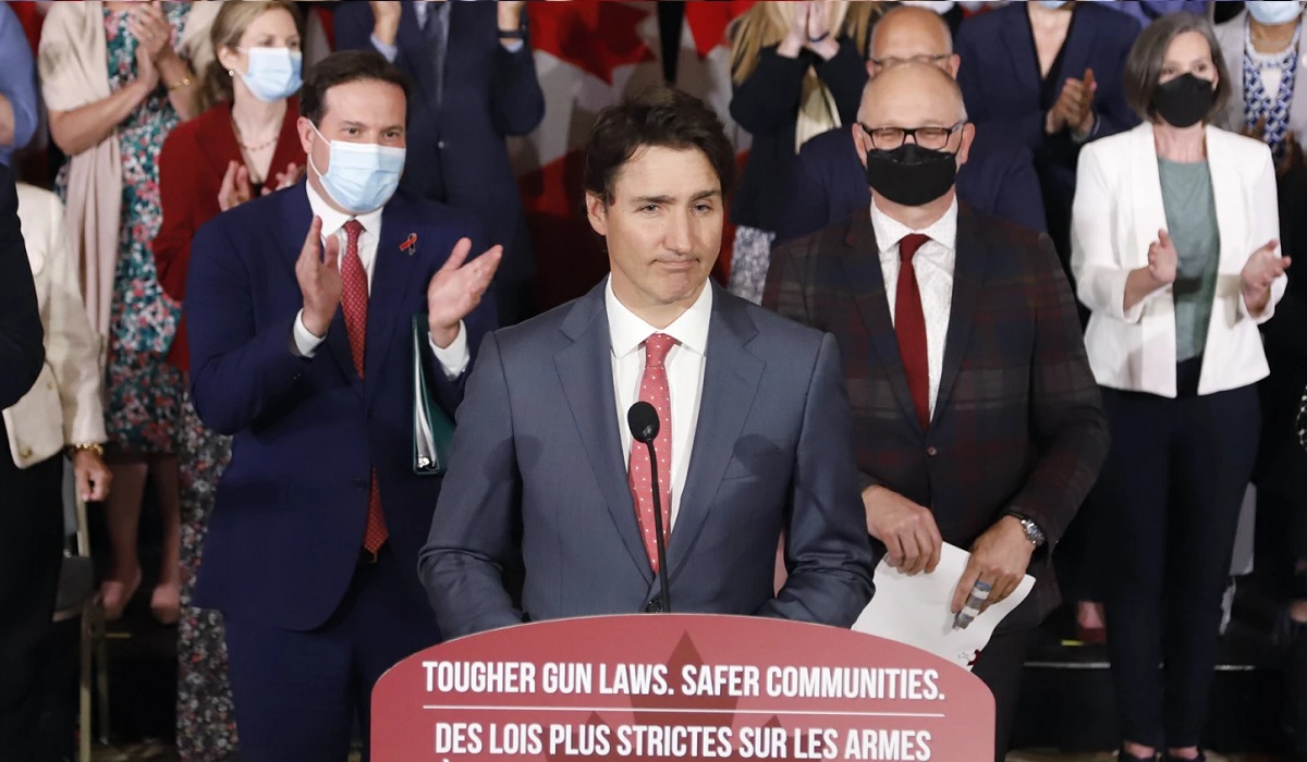 Canadian PM Trudeau announces new law to freeze sales on handgun